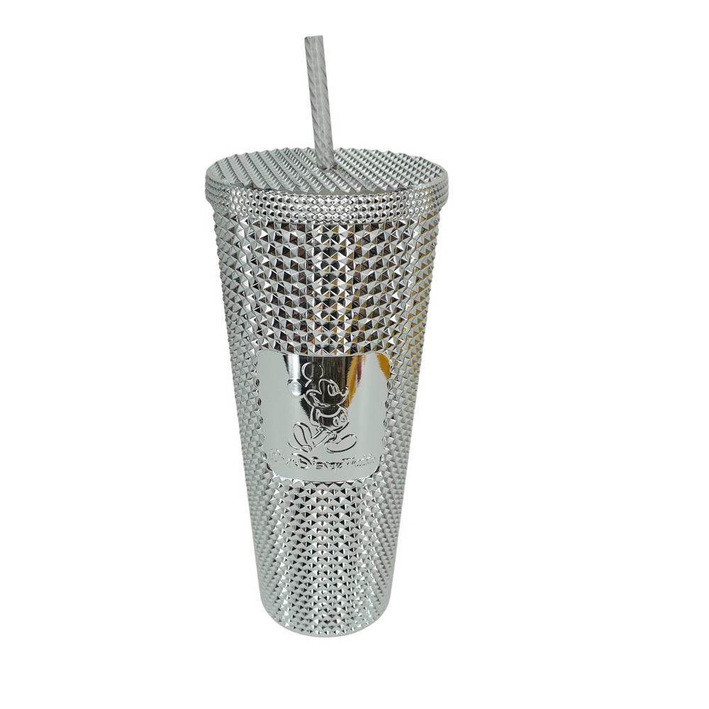 Starbucks Disney World 50th Anniversary Silver Studded Tumbler Mickey Mouse 24oz